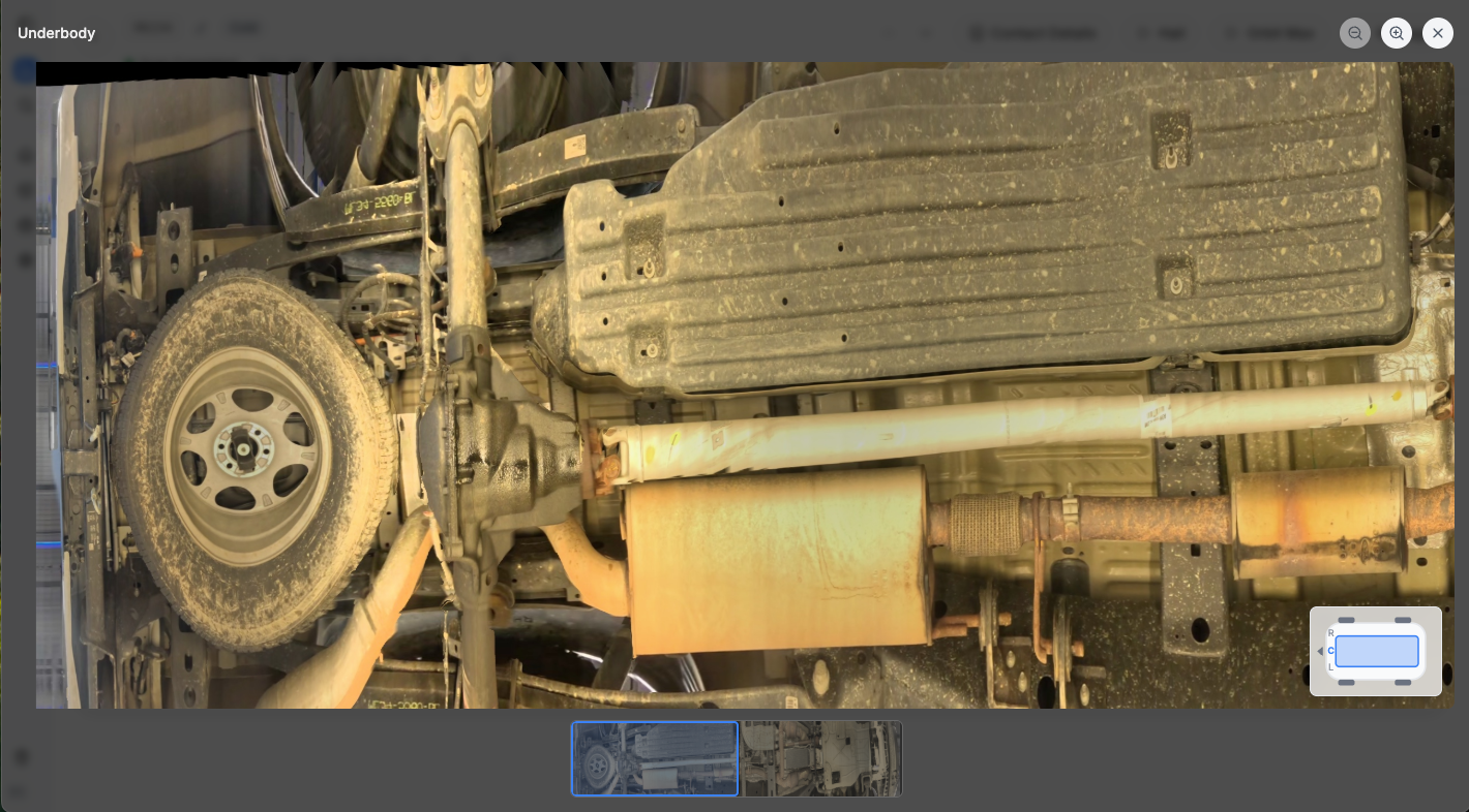 Underbody damage detection example